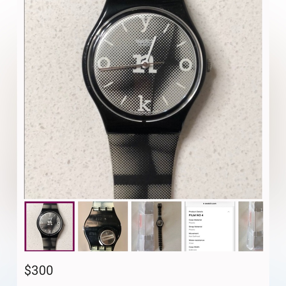 Collectors edition YOKO ONO SWATCH Watch limited edition watch Never Used